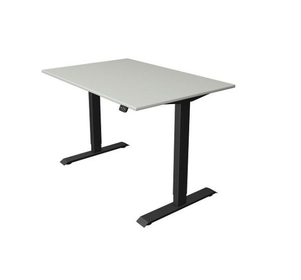 Sedací/stojací stôl Kerkmann Š 1200 x H 800 mm, elektricky výškovo nastaviteľný od 740-1230 mm, svetlosivý, 10180711