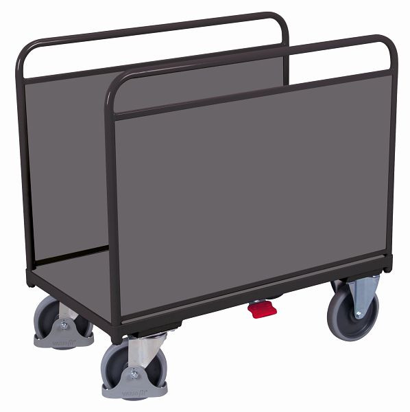 Postranný barový vozík VARIOfit s drevenými stenami, vonkajšie rozmery: 1 060 x 600 x 1 045 mm (ŠxHxV), sw-600.200/AG