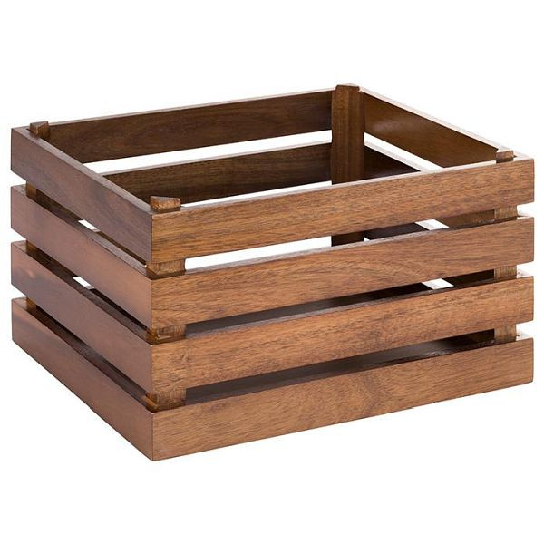 APS drevená krabica -SUPERBOX-, 35 x 29 cm, výška: 20 cm, akáciové drevo, vhodná pre GN 1/2, 11722