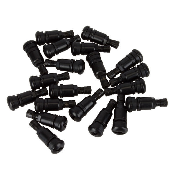 RepTools Základný ventilček pneumatiky kovový ventil v čiernej farbe, univerzálny, 20 kusov, XXL-118470