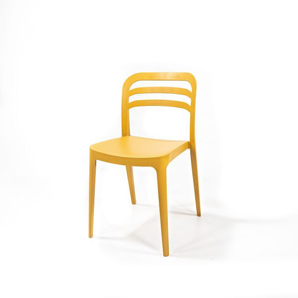 VEBA Wave Chair Mustard, stohovacia stolička plast, 50926