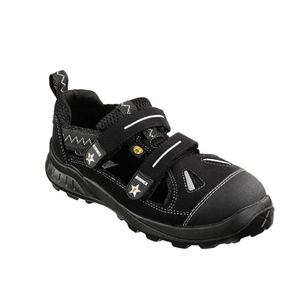 RUNNEX S1-ESD bezpečnostné sandále na suchý zips TeamStar, veľkosť: 36, balenie: 10 párov, 5106-36