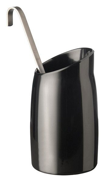 APS zálievkový hrniec -CASUAL-, Ø 12 cm, výška: 21,5 cm, čierny melamín, 1 liter, 83868