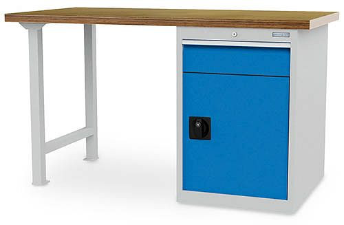 Bedrunka+Hirth radový pracovný stôl, 1x150 mm, zásuvka plný výsuv 100%, 1500 x 750 x 859 mm, 03.15.580.2V
