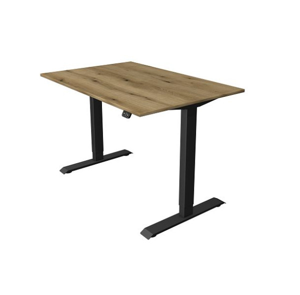 Sedací/stojací stôl Kerkmann Š 1200 x H 800 mm, elektricky výškovo nastaviteľný od 740-1230 mm, dub, 10180955