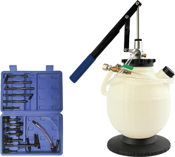 Profesionálne zariadenie na plnenie oleja Kunzer s 18 adaptérmi (kapacita 7,5 l), 7OEG18.1