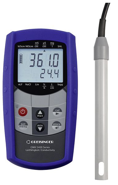 Ručný merací prístroj Greisinger GMH 5450-425 GMH 5450 vrátane elektródy LF 425, s datalogerom, 602755