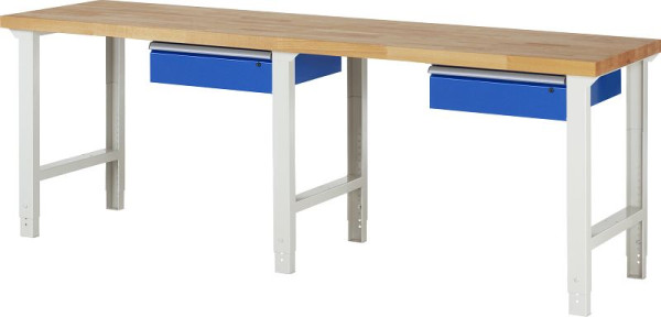 Pracovný stôl RAU séria 7000 - model 7001A1, Š2500 x H700 x V790-1140 mm, 03-7001A1-257B4H.11
