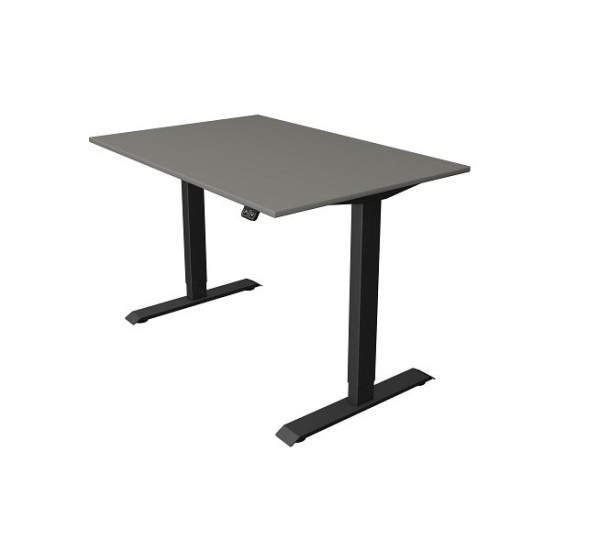 Sedací/stojací stôl Kerkmann Š 1200 x H 800 mm, elektricky výškovo nastaviteľný od 740-1230 mm, grafit, 10181012