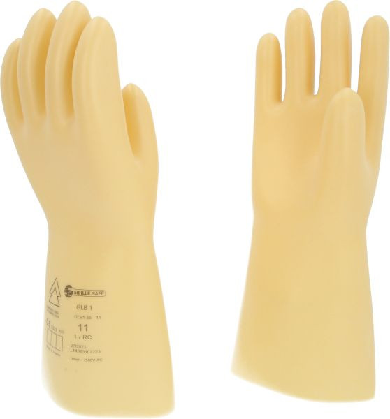 KS Tools Elektrikárske ochranné rukavice s ochrannou izoláciou, veľkosť 11, trieda 1, biela, 117.0055