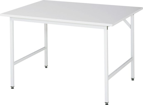 Pracovný stôl série RAU Jerry (3030) - výškovo nastaviteľný, melamínová doska, 1250x800-850x1000 mm, 06-500M10-12.12