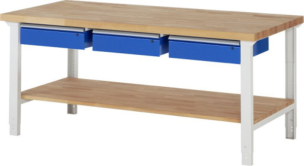 Pracovný stôl RAU séria 7000 - model 7003-7, Š2000 x H900 x V790-1140 mm, 03-7003A7-209B4H.11